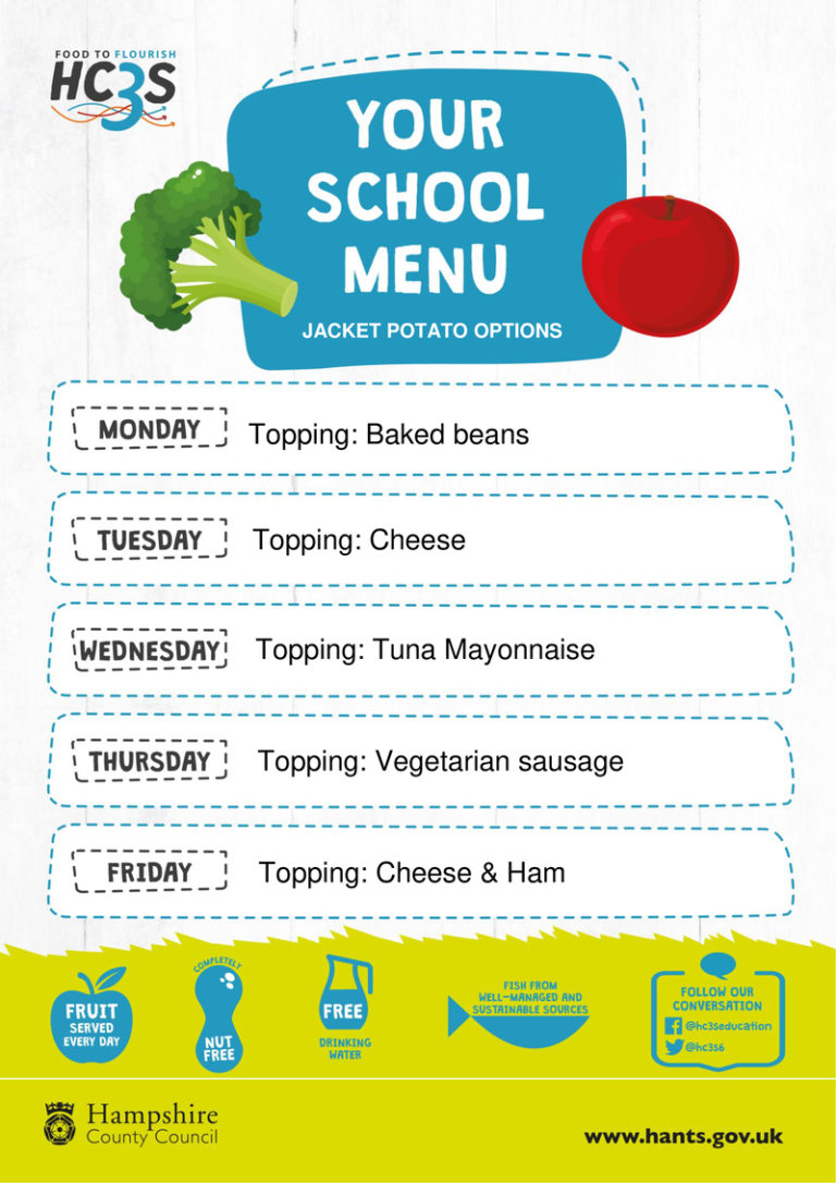 School Meals & Menus St Mark's CofE Primary School