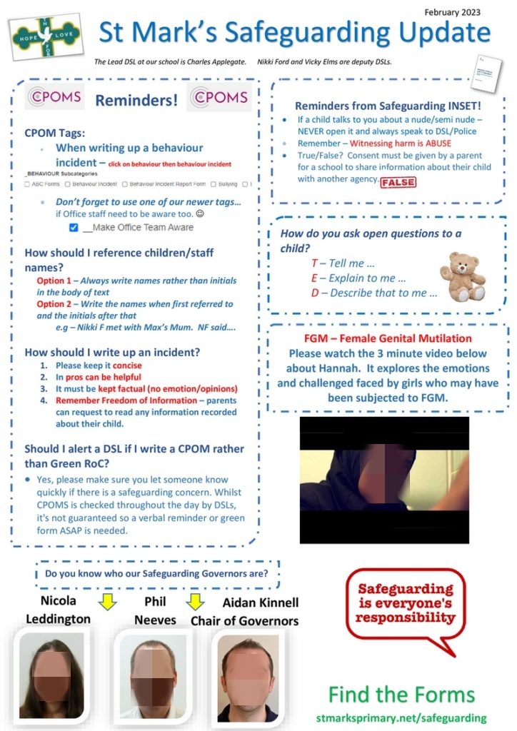 Safeguarding Hub Page – St Mark's CofE Primary School