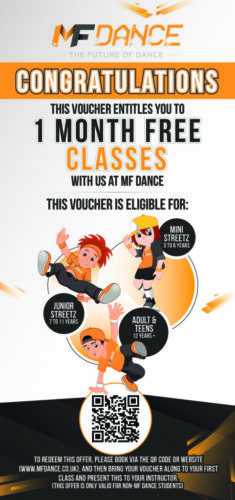 MF Dance - One Month Free Classes (Voucher)-0000